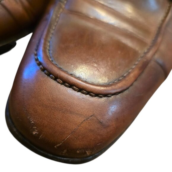 Men\'s Brown Leather MAGNANNI Slip-on Bit Loafer sz 7 main image 6